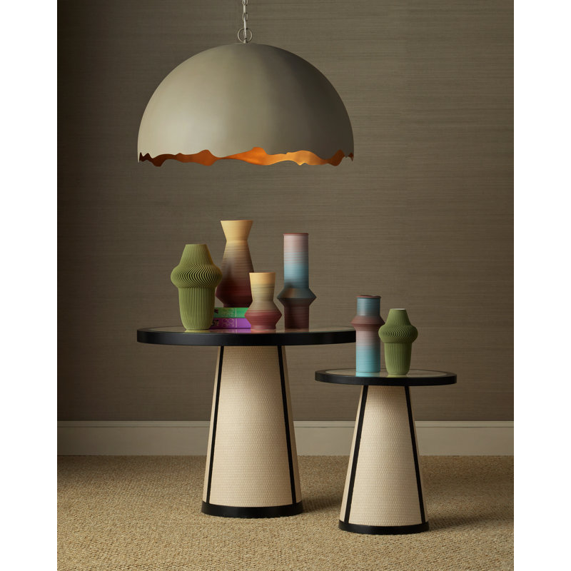 Deanna Raffia Entry Table, 24" H x 22" W x 22" D