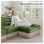 Canapé Chesterfield 3 places en velours vert avec frange de sol et canapé modulaire pour animaux-317527532-317527534