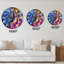 Horloge murale moderne rouge rouge, bleu et jaune-269738617