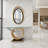 62'' Glass Top Console Table