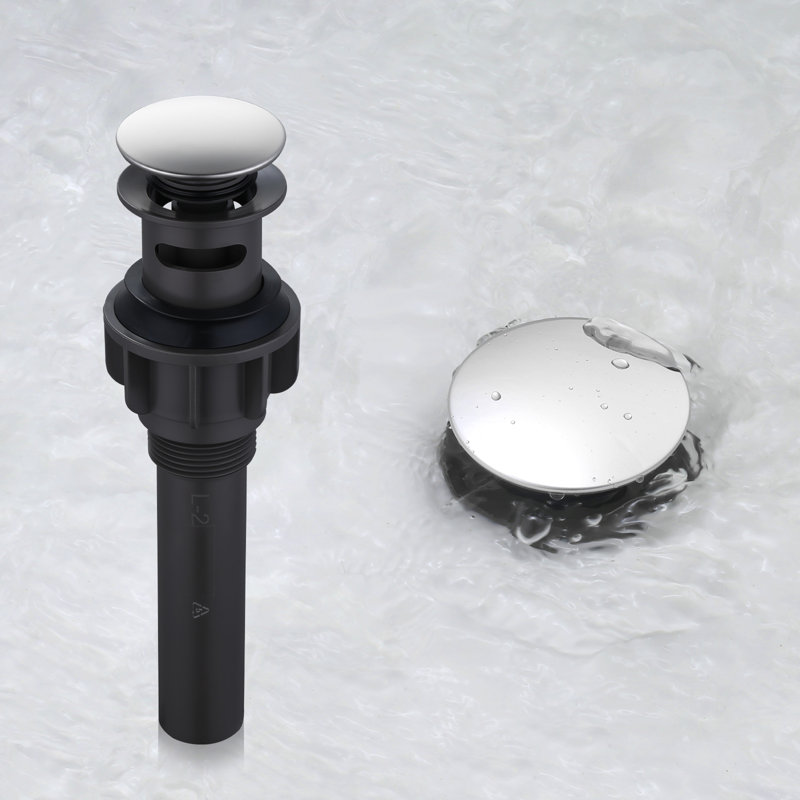 Pop Up Bathroom Sink Drain, Polished Chrome