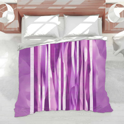 Abstract Green Brown Lines Comforter
