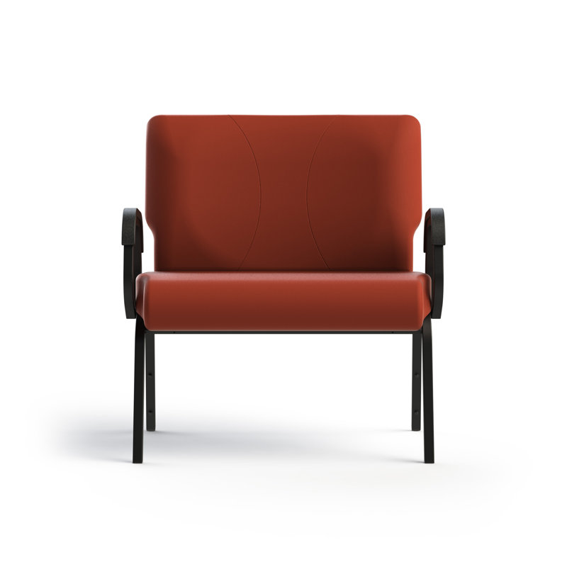 Chaise avec accoudoirs rembourrée, Cordovan
