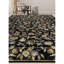 Tapis noir de haute qualité noué à la main
