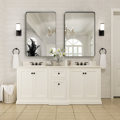 Morelock Metal Rectangle Bathroom Mirror Wall Mirrors