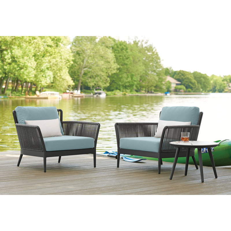 3 Piece Seating Group with Cushions, Seafoam, Yes