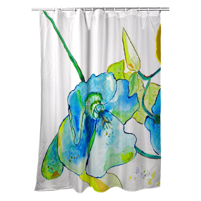 Rideau de douche simple hibiscus