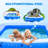 Plastic Rectangle Inflatable Pool 22'' H x 71'' W x 100'' L