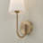 5.75" W x 17.25" H 1-Light Armed Sconce with Tapered Soft White Glass-107148967