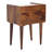 Elegant Yaritza 1-Drawer Solid Wood Nightstand – Solid Walnut Frame, White Marble Top & Open Shelf