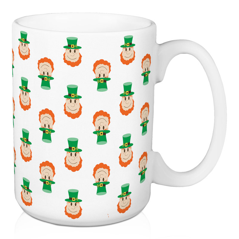 Grande tasse à café à motif de leprachaun minuscule Bilski