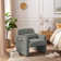 Chenille Upholstered Mordern Design Accent Armchair with Pillow