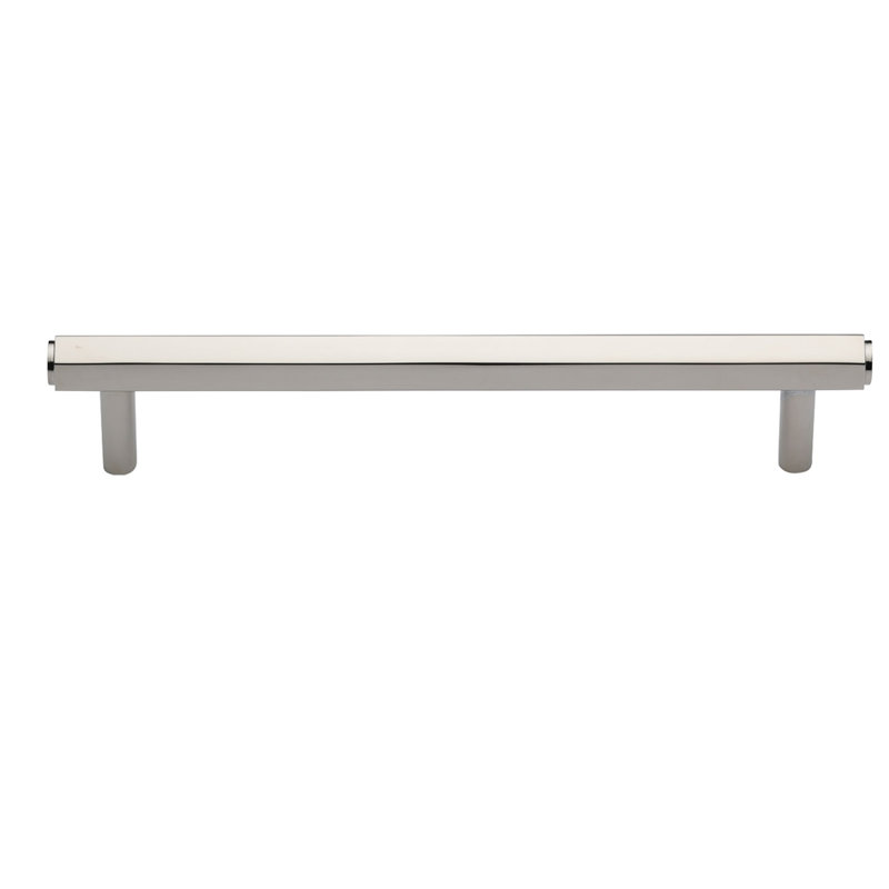 Poignée d'armoire Hex Modern, 4", Nickel poli