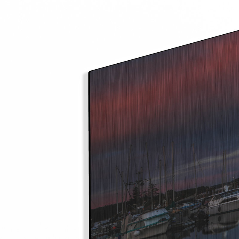 «Longanges marées« Ganges Harbor Sunset »par Shawn / Corinne Severn, art mural en métal, H 24 po x l 36 po