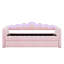 Lit de jour simple simple TG avec couchette escamotable et lumière DEL, couchette plate ou surélevée, rose-997344590