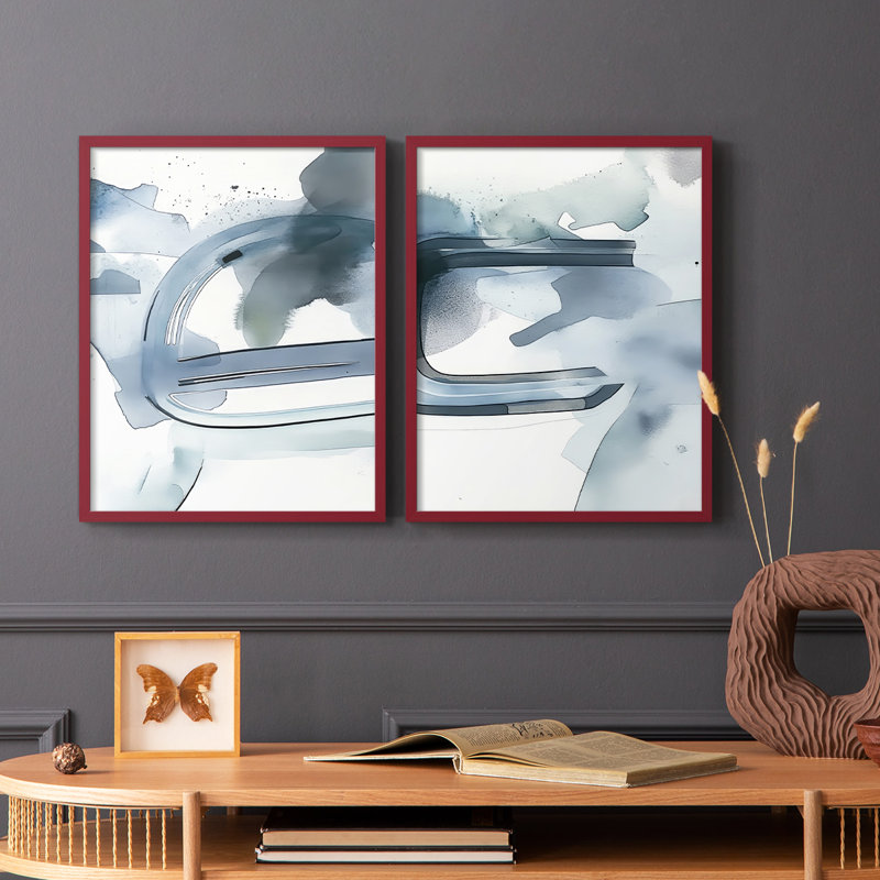 Série ABSTRACT DCCXI - Reproduction encadrée de qualité supérieure - prête à être accrochée - aucun clou requis - aucun clou requis