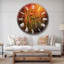Dense Poppy Field At Sunset - Horloge murale traditionnelle-36850891