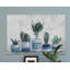 «Blue and White Succulent Pots», reproduction d'art sur toile tendue-379282113