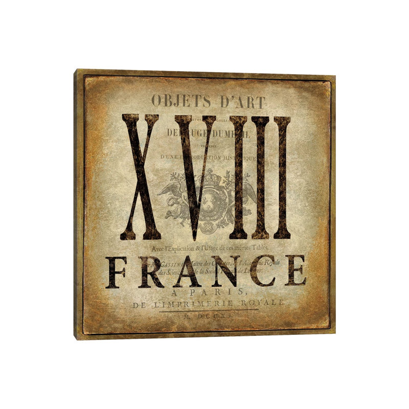 France by Oliver Jeffries - Wrapped Canvas Painting, 30.48 cm H x 30.48 cm W