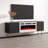 Camelia 63" Modern TV Stand with Electric Fireplace, Matte Finish, Wall-Mounted-89533351