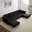 Sectional Modular Sofa L Shaped Fabric Couch With High Supportive & Soft Sponges And Removable Ottoman-1242550006