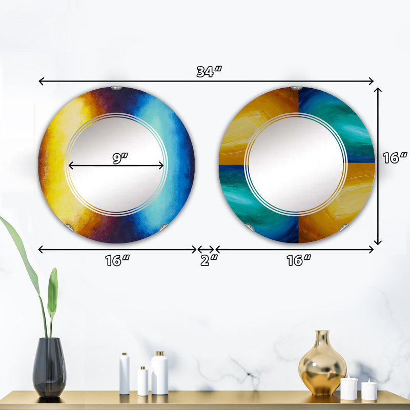 Ensemble de 2 miroirs sans cadre
