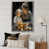 Impression argent sur toile encadrée
