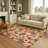 Premium Machine Washable Dockside AMF1822 Nutcracker and Poinsettia Rug-1715969251