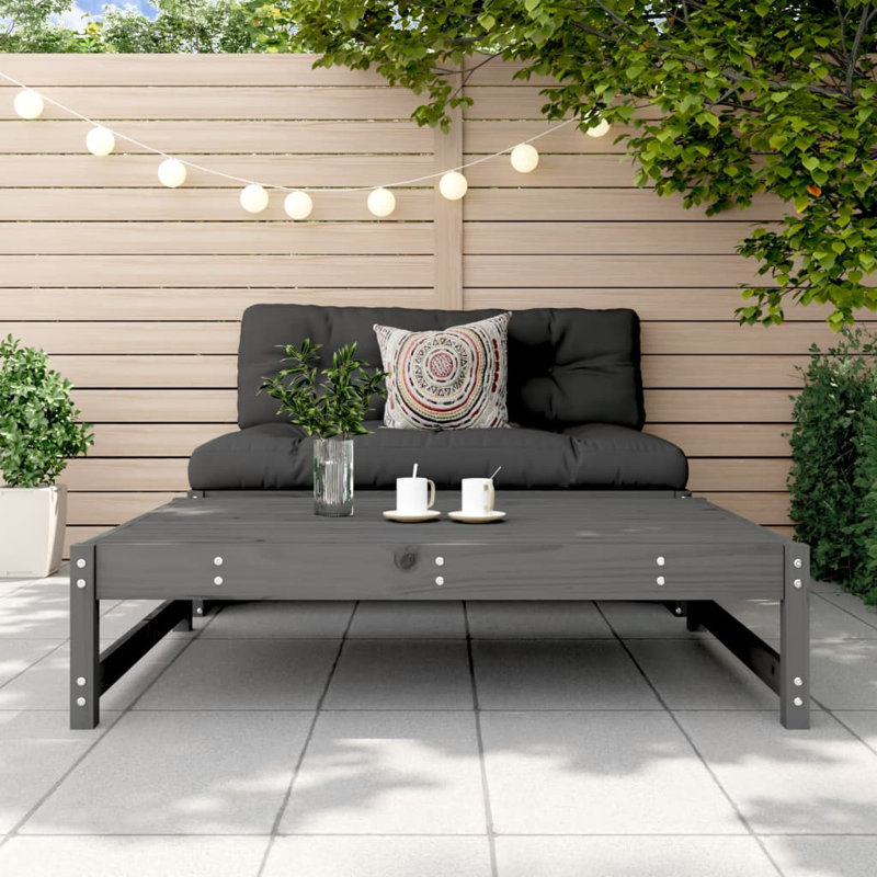 Shawnee Outdoor Ottoman, Grey