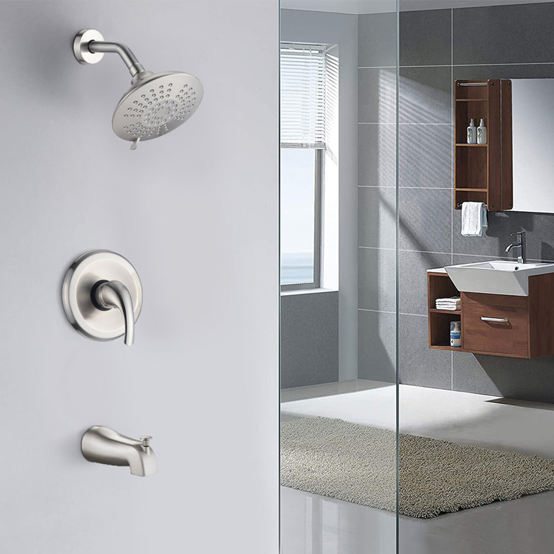 All-In-One Kit with Rough in-Valve, Brushed Nickel