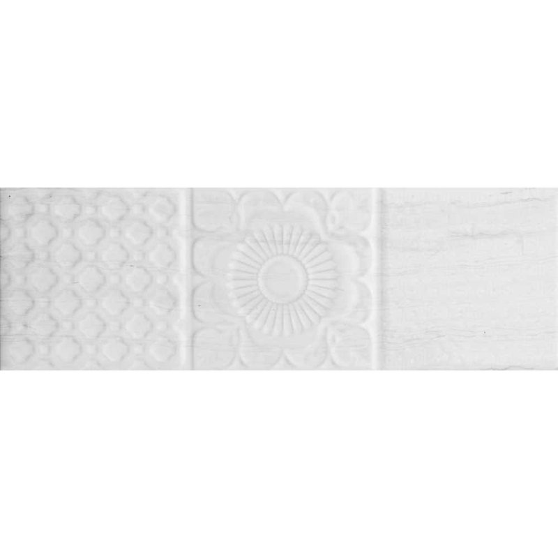 Carreau mural en céramique polie 4 "x 12" Jones, Blanc
