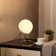 1-Light Small Table Lamp For Bedroom Bronze Metal Bedside Lamp White Lamp Plug In Globe Table Lamp