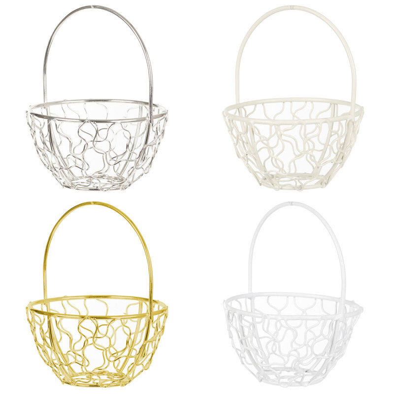 Fairmont Park Decorative Basket, Gold, 8'' H x 8'' W x 8'' D