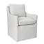 Fauteuil d'appoint pivotant en lin Modern