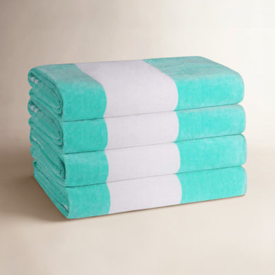 Calheta Cotton Oversized Cabana Stripe Beach Towels