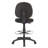 Zem Drafting Stool With Footring, Black Crepe Contoured Back & Seat