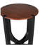 Table d'appoint en bois massif ACACIA, brun et noir