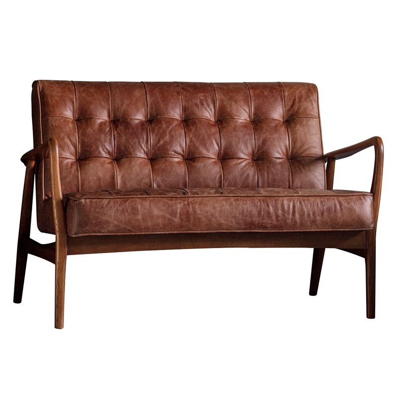 Castlewood 2 Seater Top Grain Leather Loveseat
