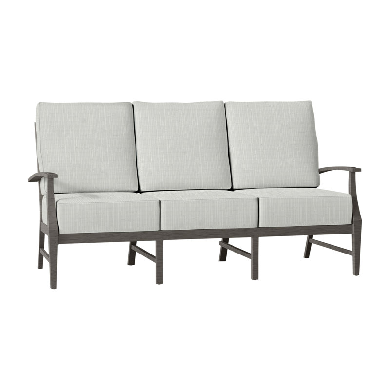 Canapé en aluminium Croquet - gris ardoise, No Welt + Standard Fill, Argent Vérone, Gris ardoise