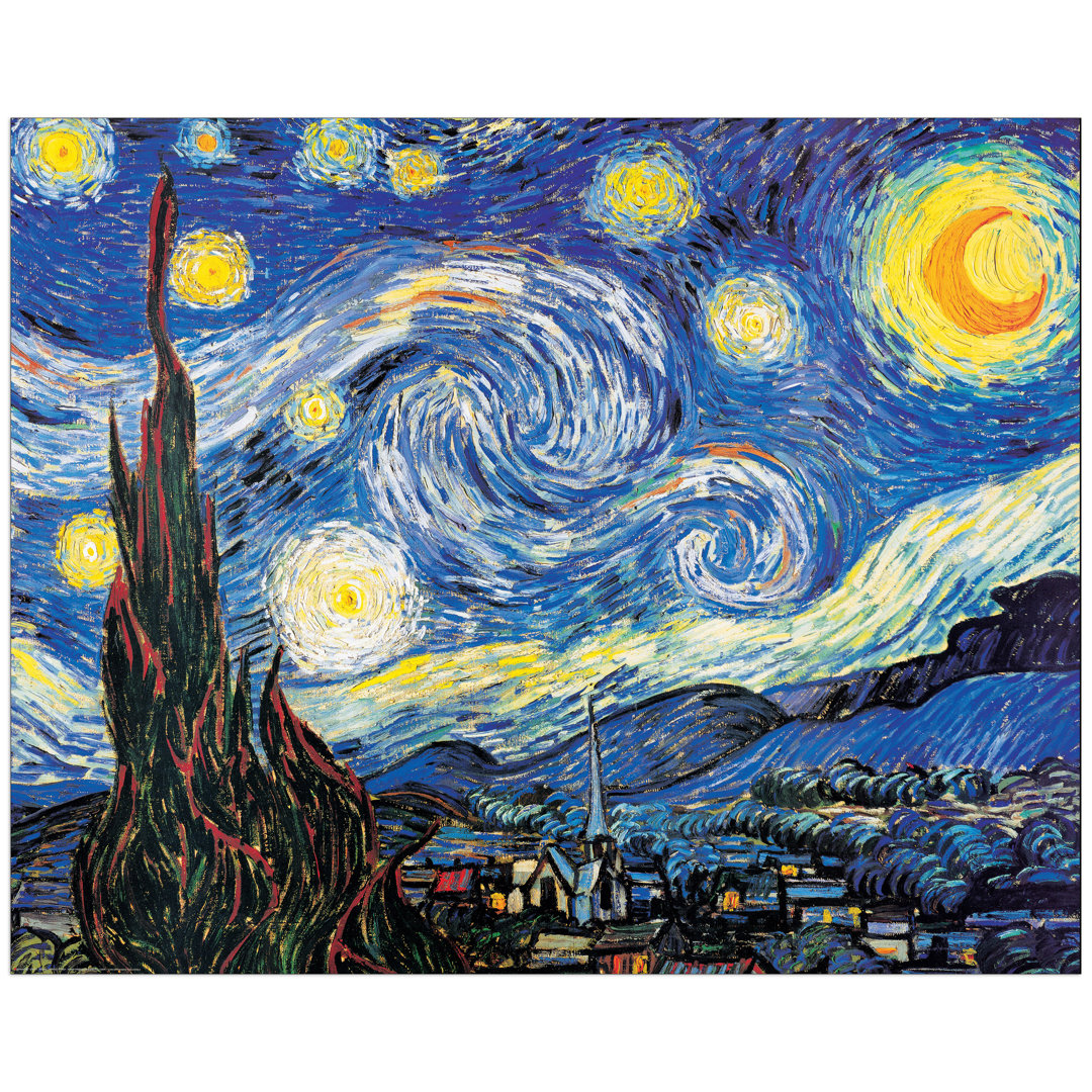 "Notte Stellata" by Van Gogh Art Print Plaque