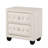 Modern Style Crystal Tufted 2-Drawer Nightstand Upholstered With Velvet Fabric Made With Wood In Cream