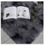 Tapis à poils longs rayé gris foncé-2025699510