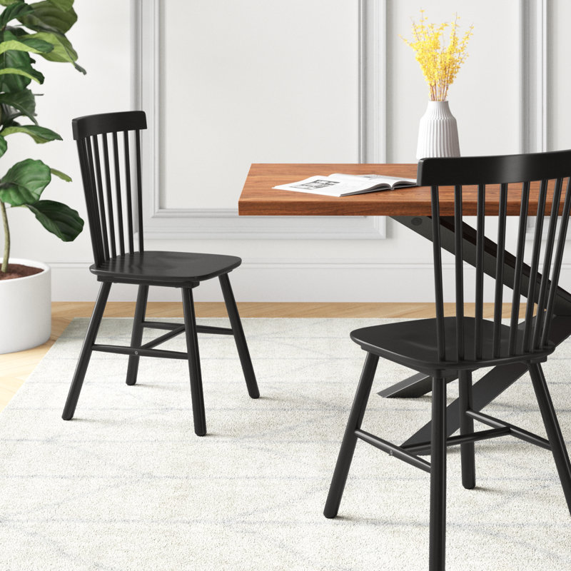 Chesley 17.13'' H Solid Wood Side Chair, Dark Wood
