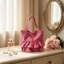 Boîte de rangement en plastique Sac bandoulière à carreaux avec grand sac fourre-tout en tissu-72780095