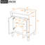 Armoire de salle de bain 24 po avec design accrocheur - vasque en céramique teintée-1368800584