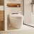 Smart Toilet With Auto Open/Close Lid, Tankless Bidet With Foot Sensor, Heated Seat & Warm Air Dryer