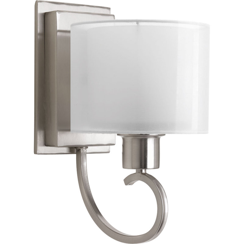 Invite Armed Sconce, Brushed Nickel