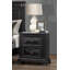 Table de chevet en bois noir
