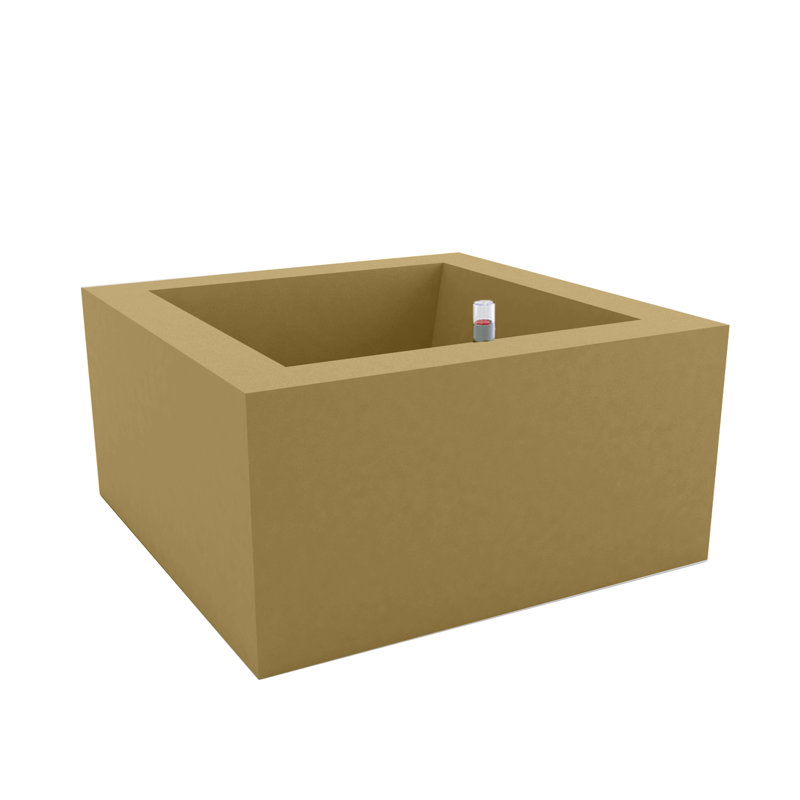 Land Resin Pot Planter, 11.75" H x 23.5" W x 23.5" D, White