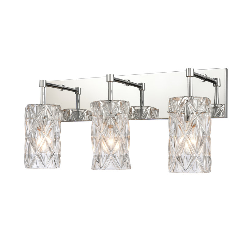 Éclairage pour salle de bain 3 lumières Forma de Crystal - chrome poli